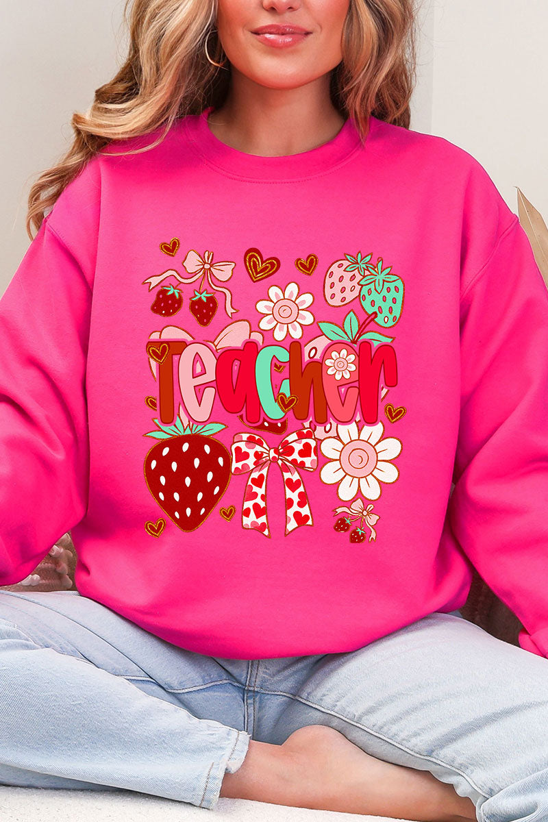 Berry Sweet Teacher Heavy Blend Crew Sweatshirt