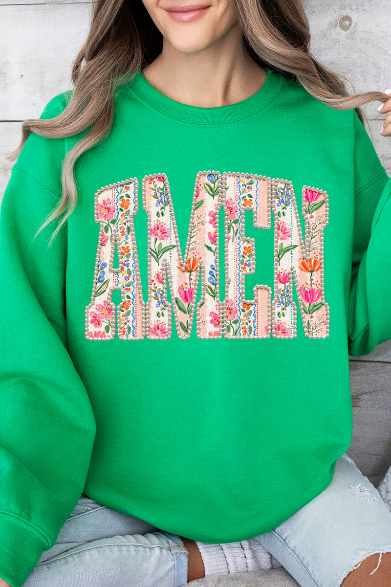 Pearls & Petals Amen Heavy Blend Crew Sweatshirt