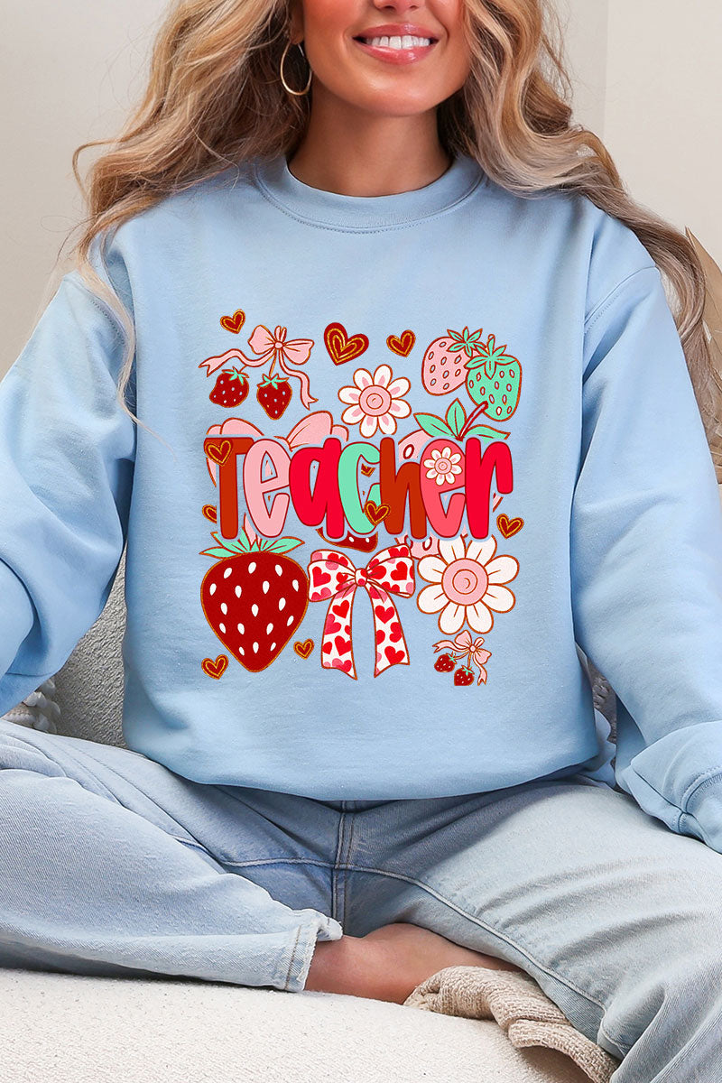 Berry Sweet Teacher Heavy Blend Crew Sweatshirt