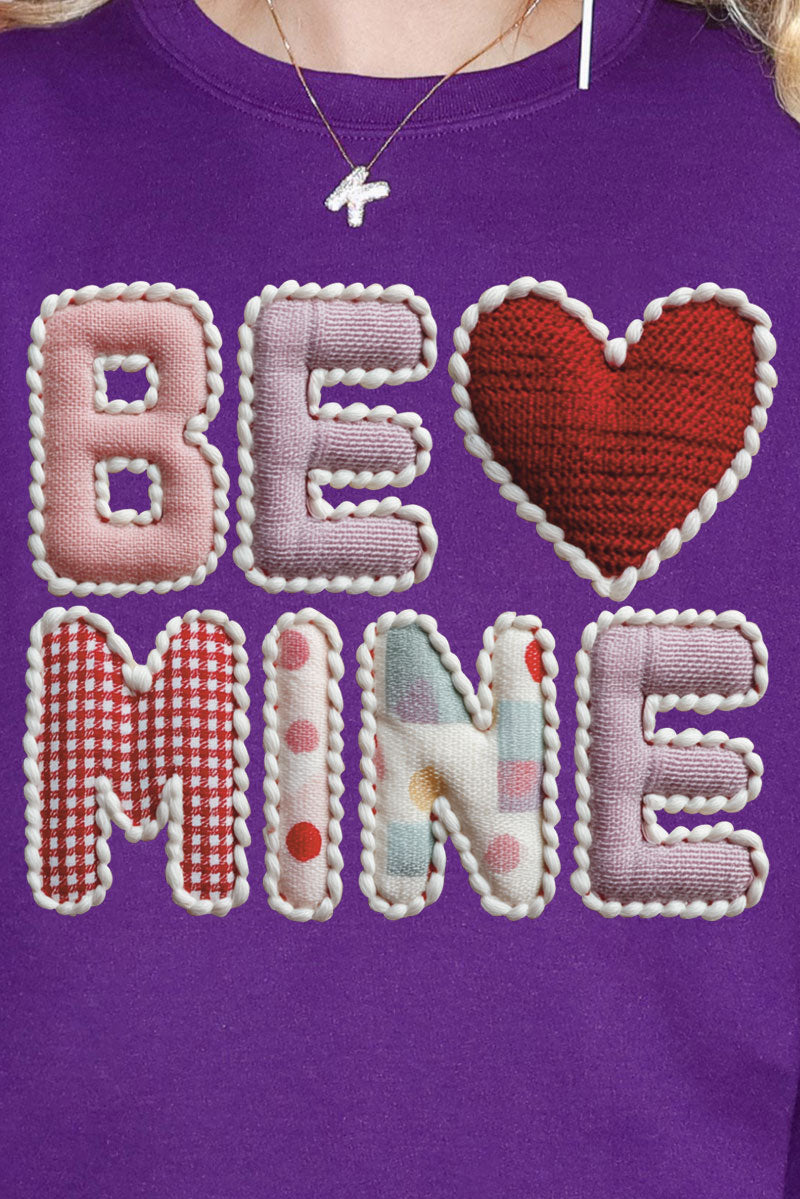 Be Mine Faux Yarn Ready To Press DTF Transfer