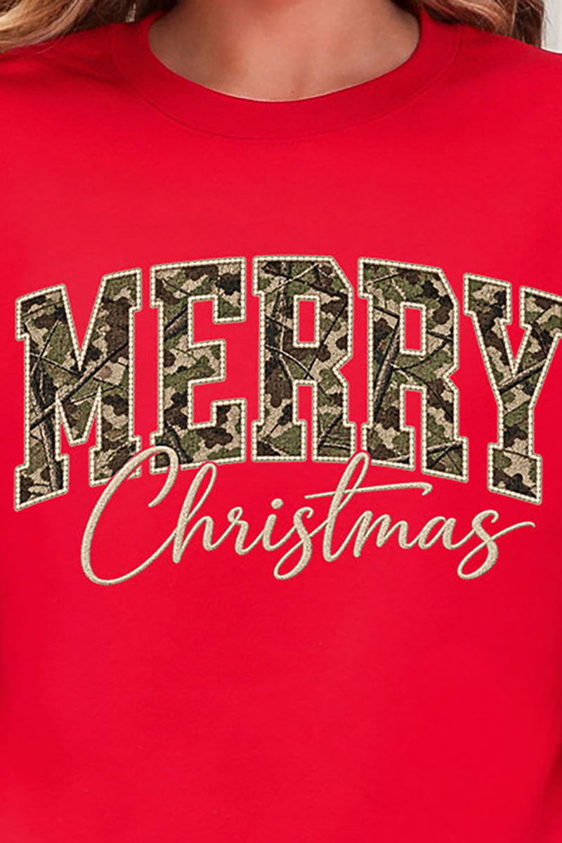 Camo Merry Christmas Heavy Blend Crew Sweatshirt
