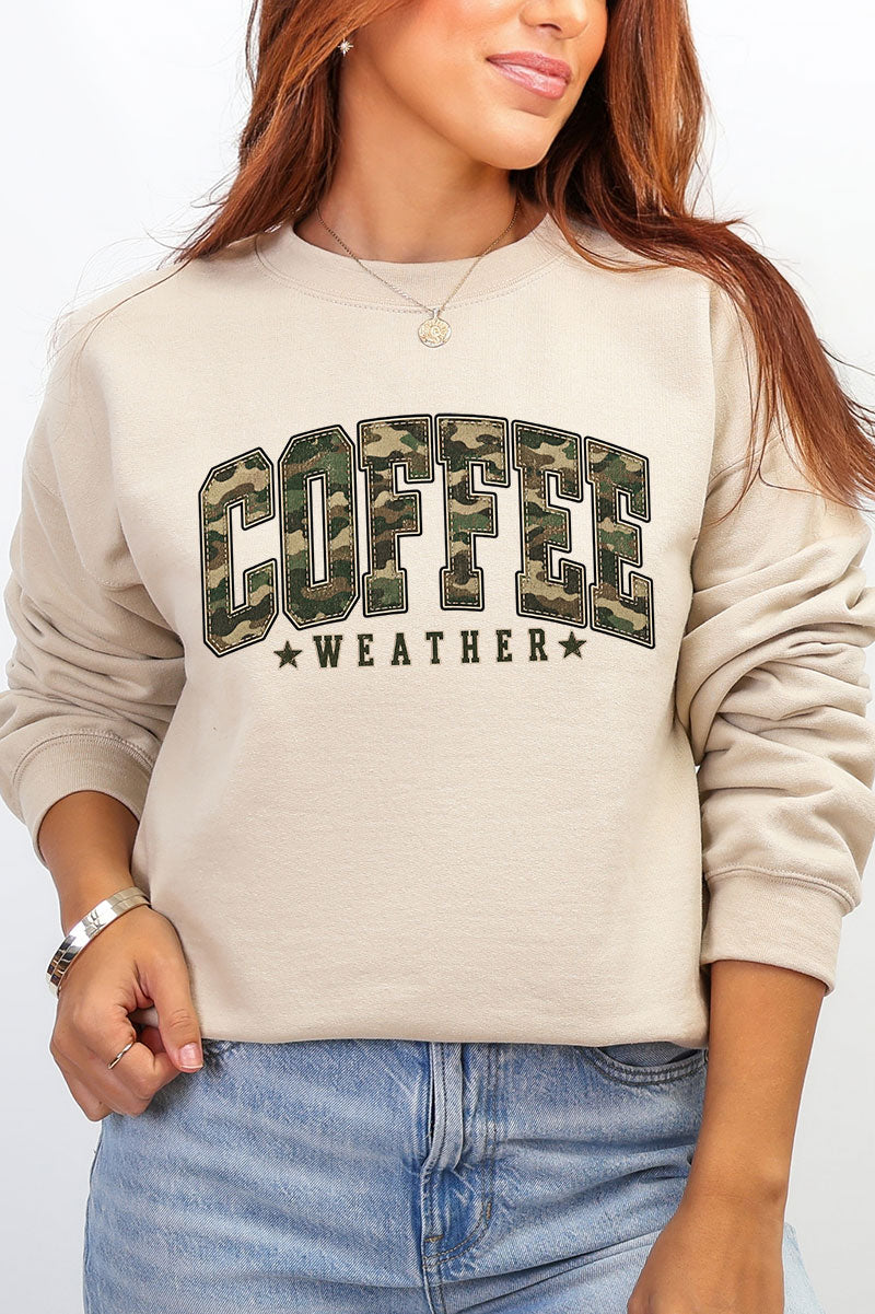 Camo Coffee Weather Heavy Blend Crew Sweatshirt