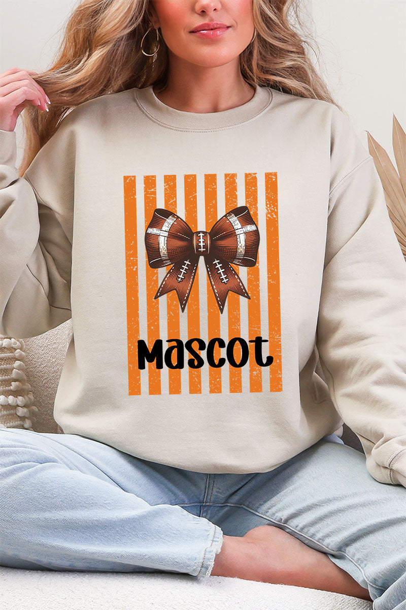 Personalized Orange Varsity Bow Heavy Blend Crew Sweatshirt