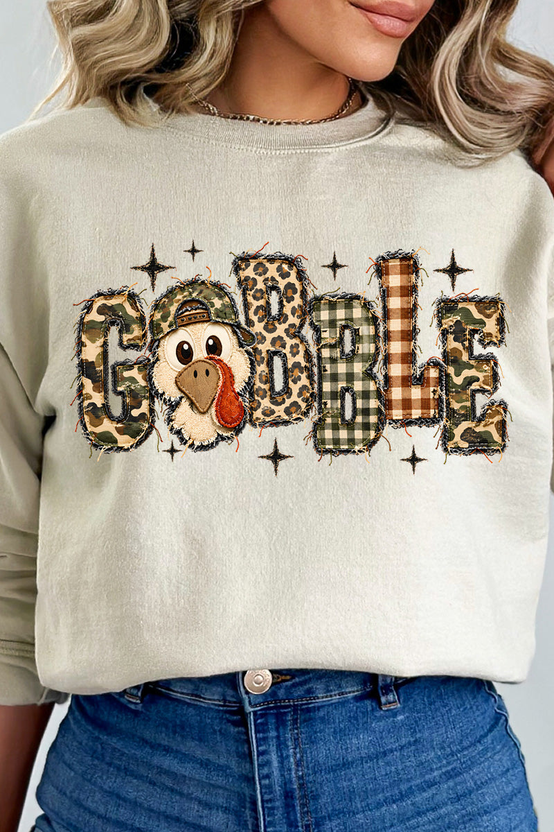 Gobble In Camo Heavy Blend Crew Sweatshirt