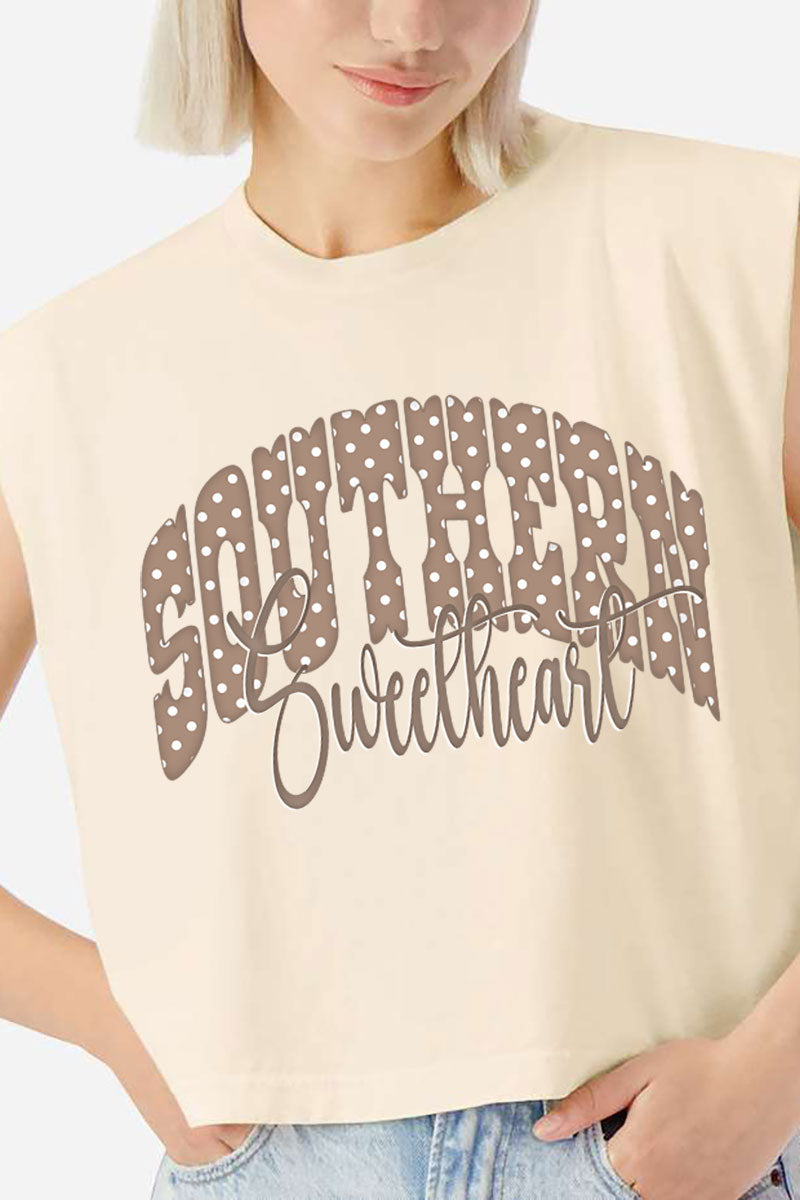 Southern Sweetheart Women's Garment-Dyed Heavyweight Muscle Tee