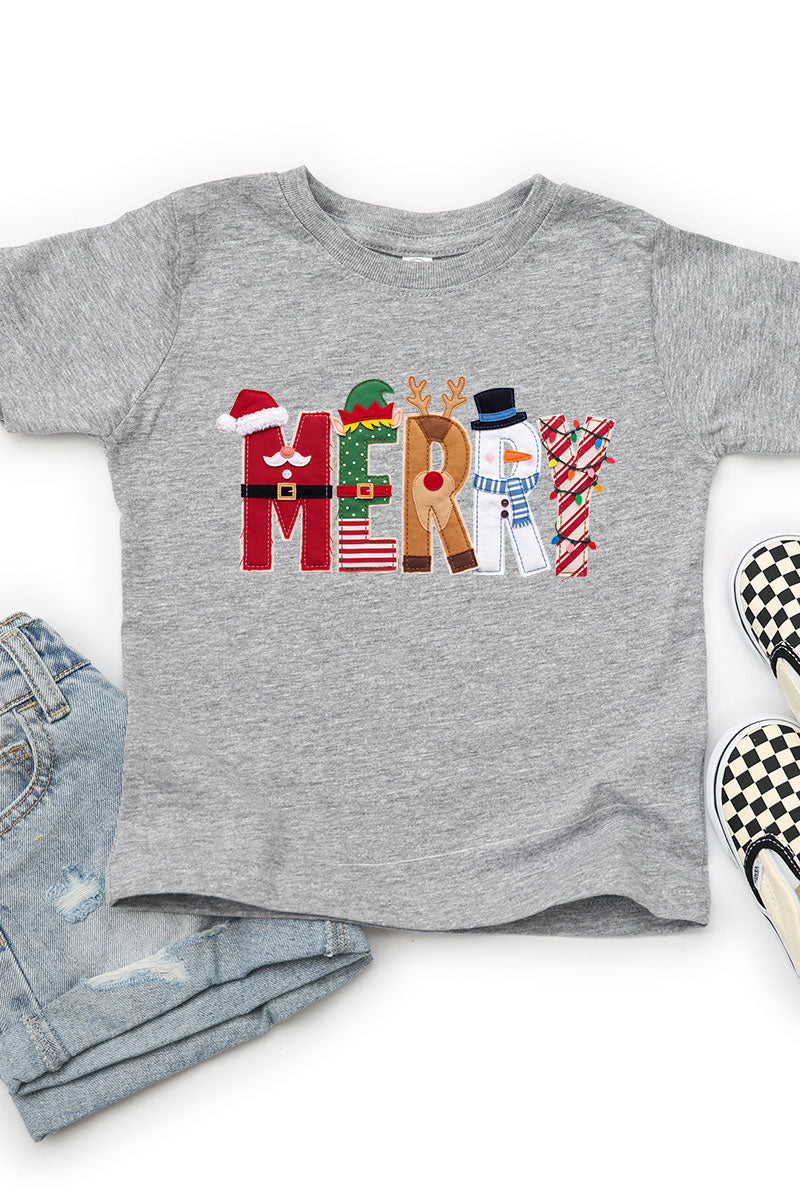 Toddler Christmas Characters Merry Fine Jersey Tee