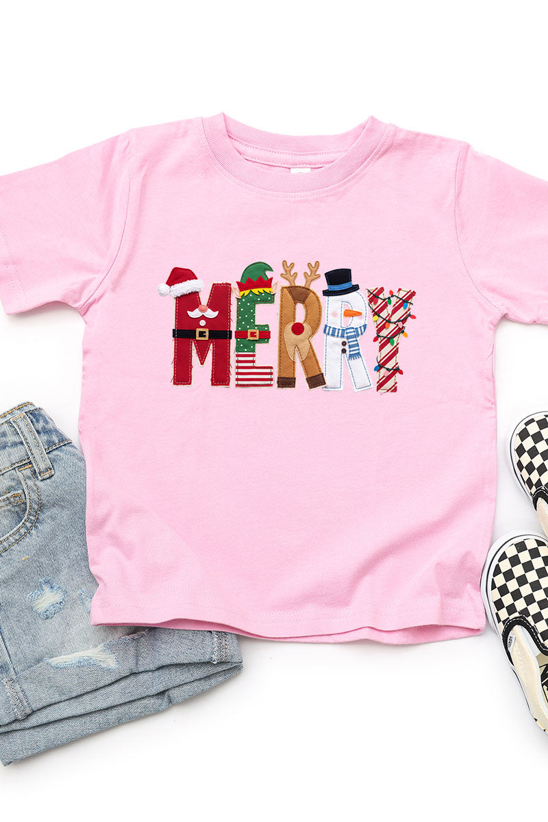 Toddler Christmas Characters Merry Fine Jersey Tee