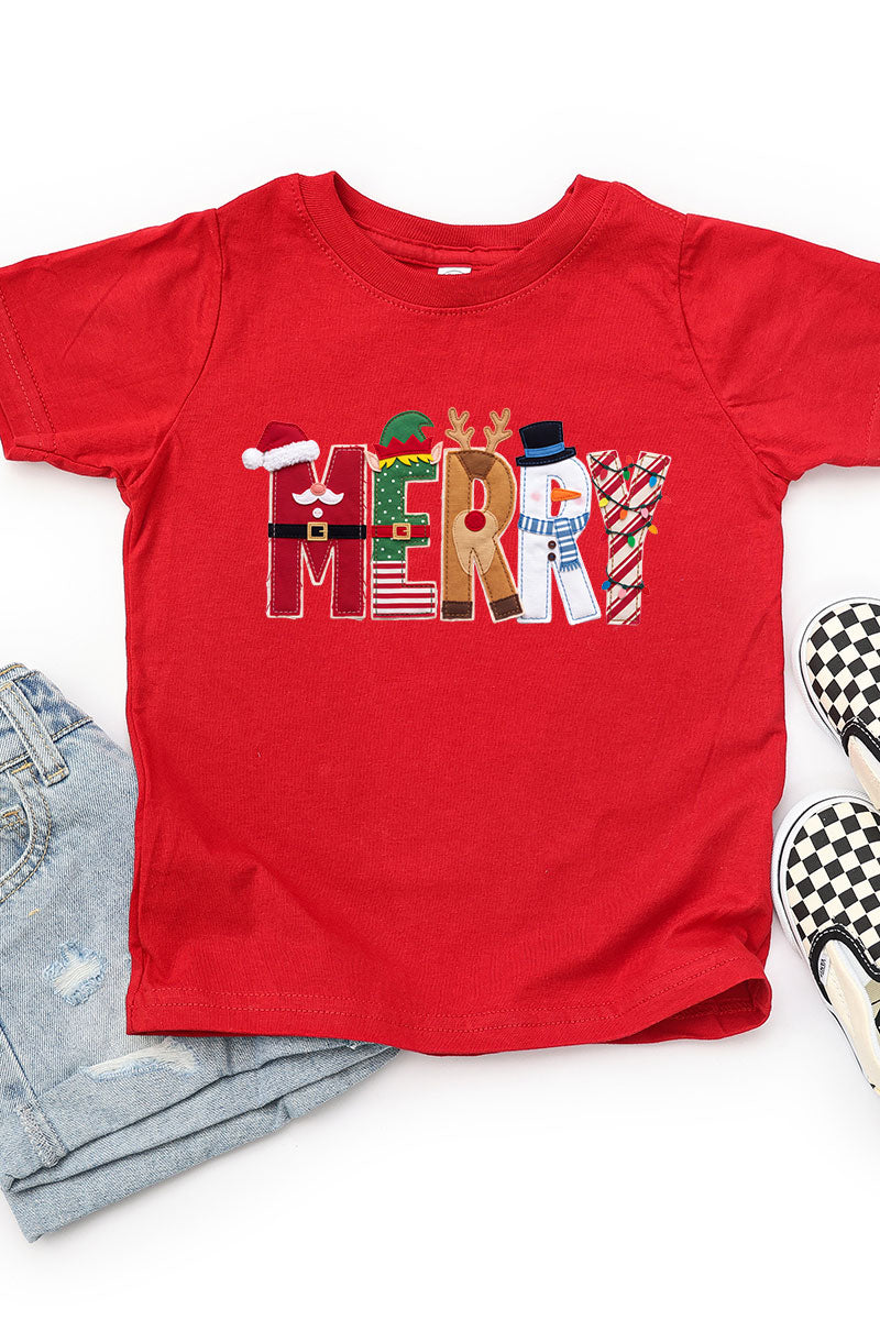 Toddler Christmas Characters Merry Fine Jersey Tee