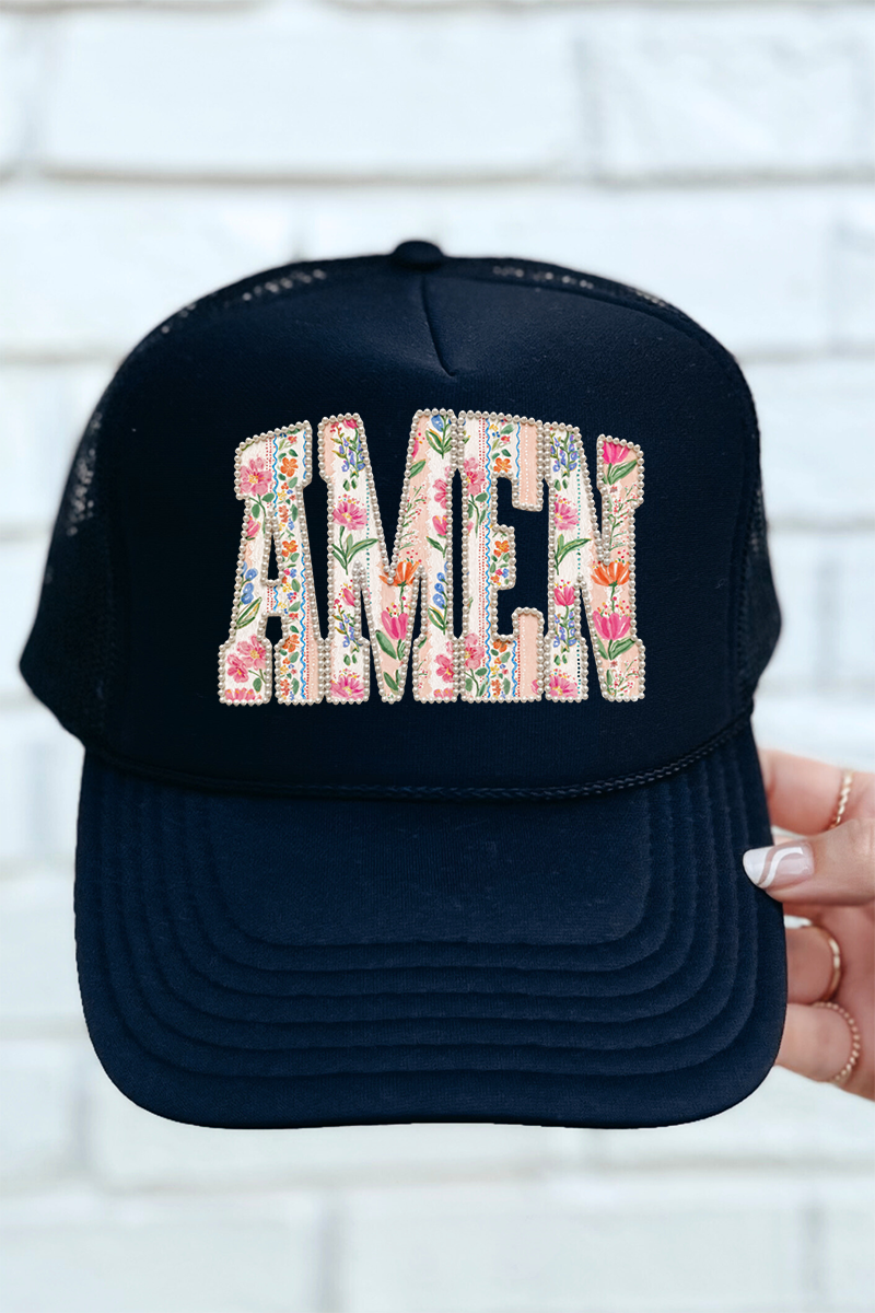 Pearls & Petals Amen Otto Foam Front Trucker Hat