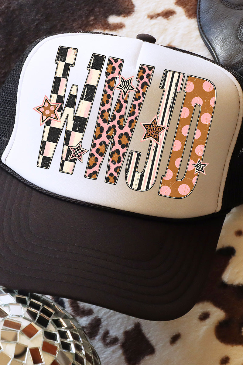 WWJD Pattern Pop Otto Foam Front Trucker Hat