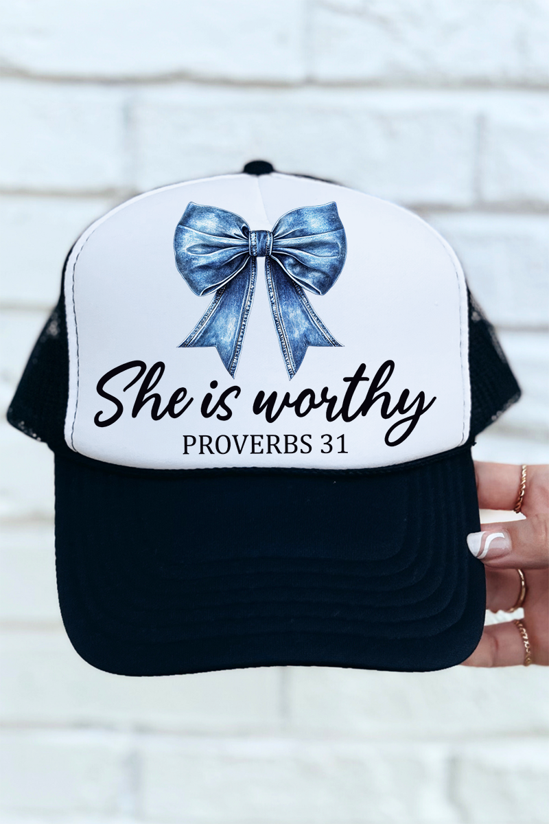 Blue Bow Worthy Otto Foam Front Trucker Hat
