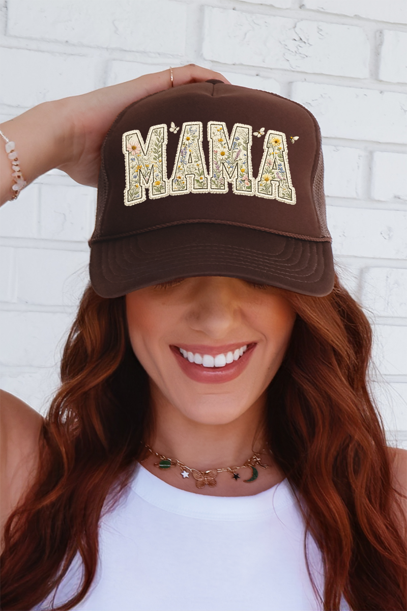 Buzzing Blooms Mama Otto Foam Front Trucker Hat