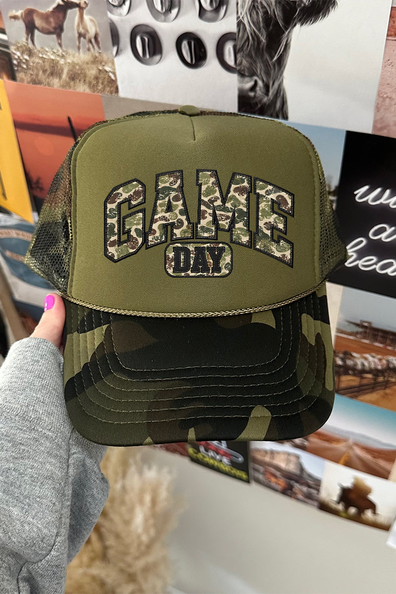 Camo Game Day Otto Foam Front Trucker Hat