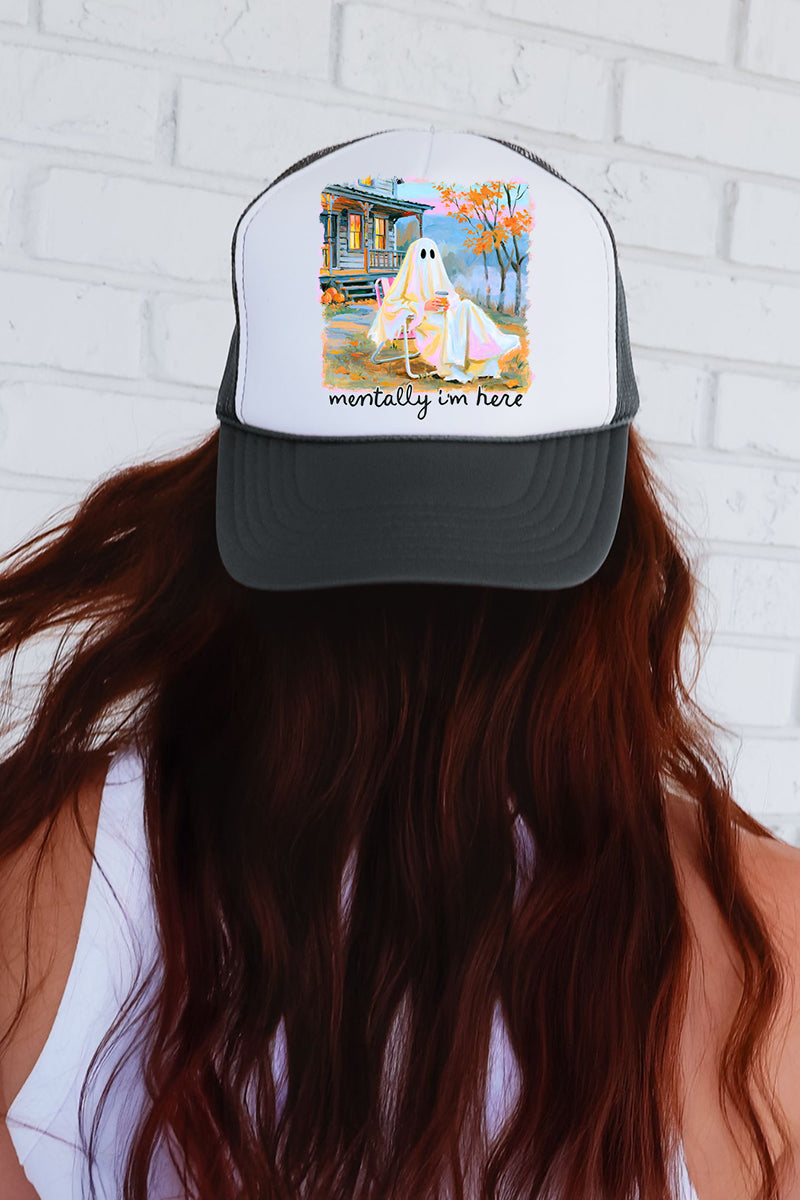 Ghost Mentally I'm Here Otto Foam Front Trucker Hat