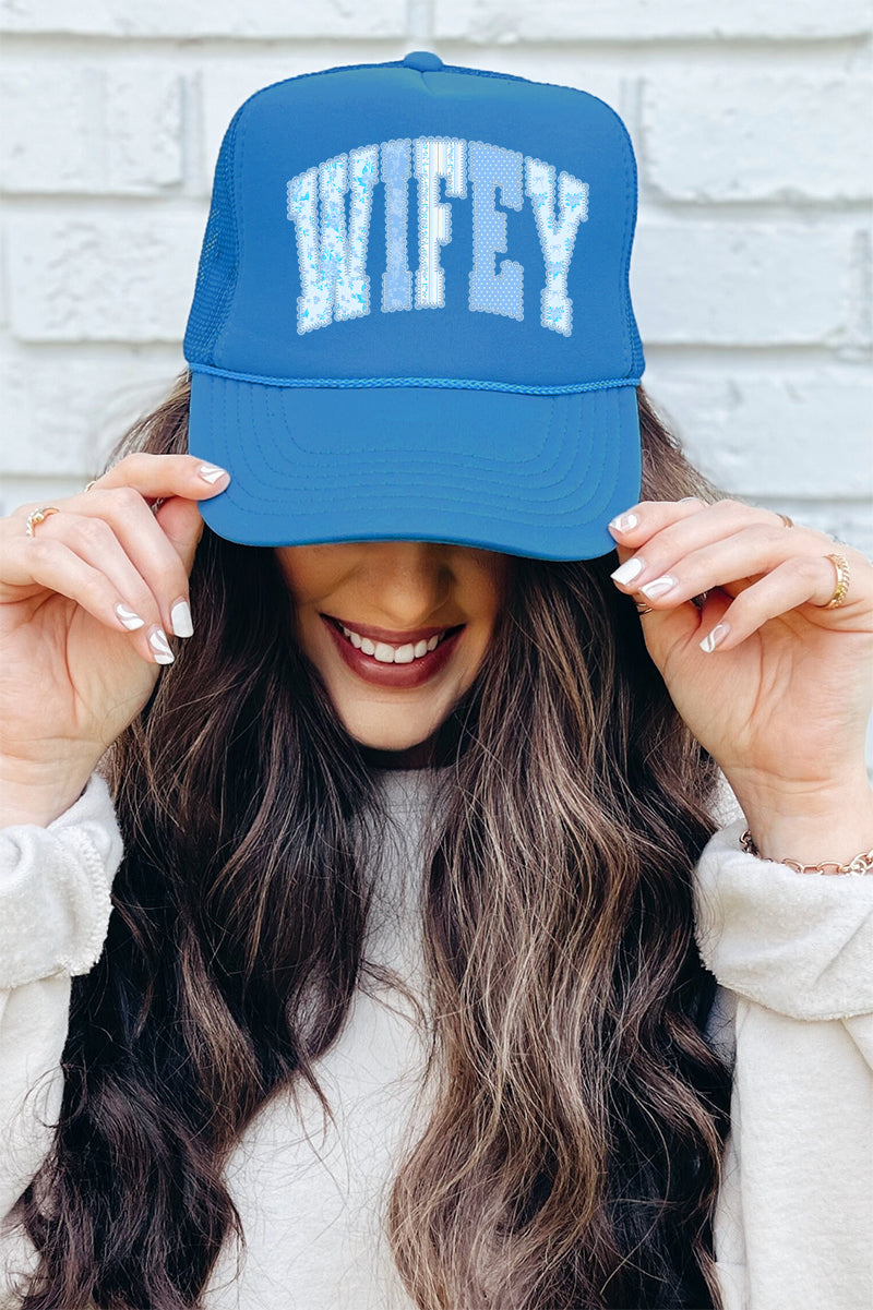 Something Blue Wifey Otto Foam Front Trucker Hat
