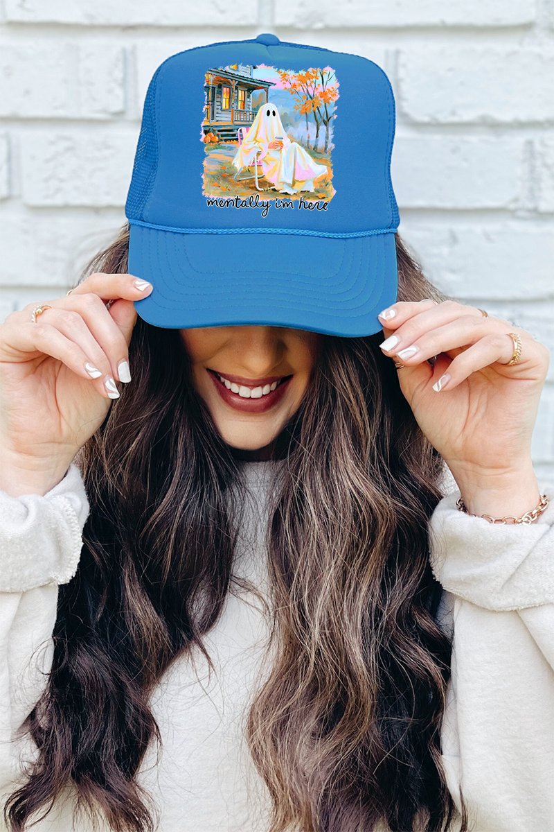 Ghost Mentally I'm Here Otto Foam Front Trucker Hat