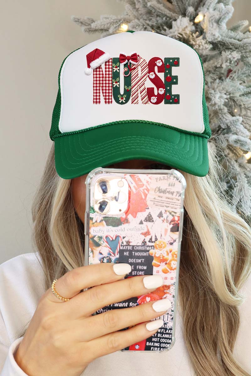 North Pole Nurse Otto Foam Front Trucker Hat