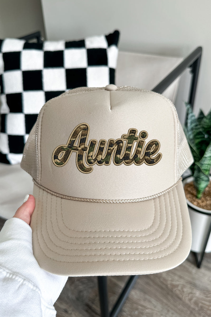 Camo Couture Auntie Otto Foam Front Trucker Hat