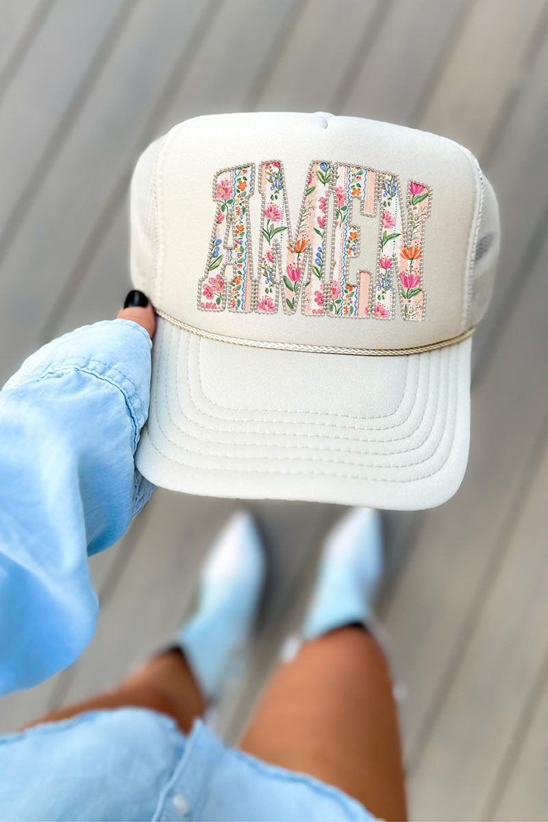Pearls & Petals Amen Otto Foam Front Trucker Hat