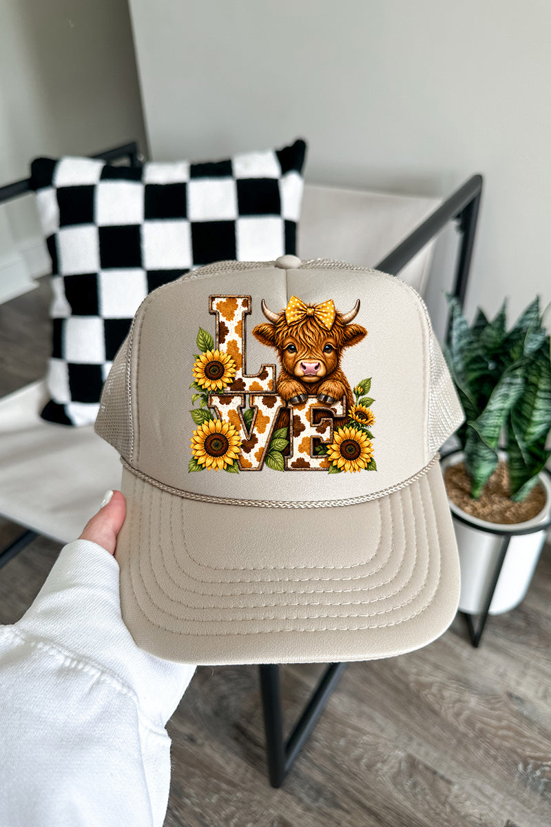 Little Highland Love Otto Foam Front Trucker Hat