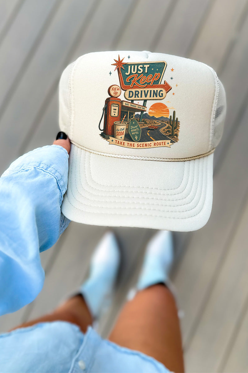 Just Keep Driving Otto Foam Front Trucker Hat