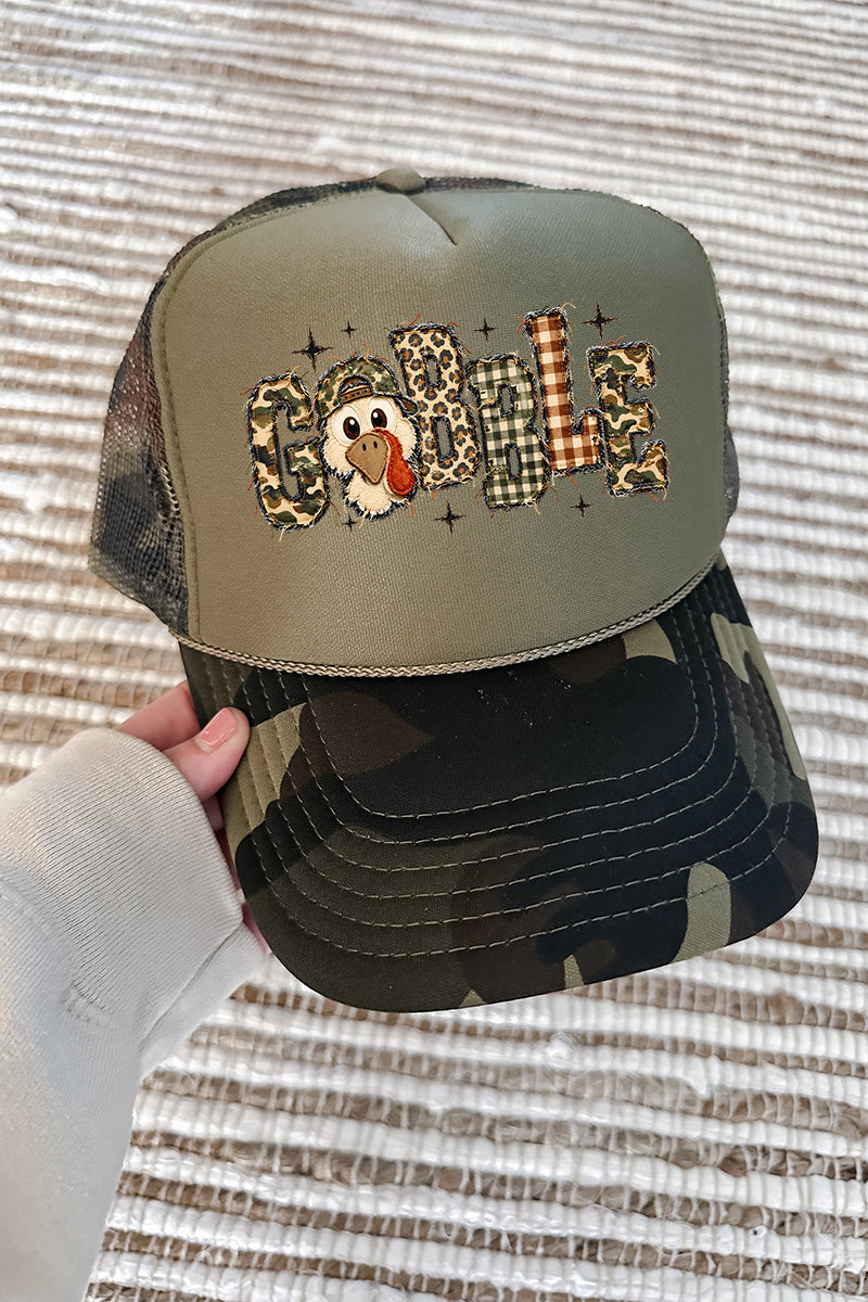 Gobble In Camo Otto Foam Front Trucker Hat