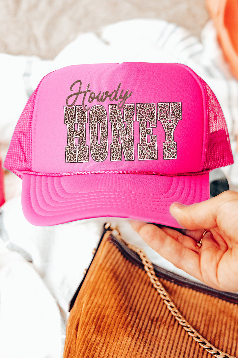 Leopard Howdy Honey Otto Foam Front Trucker Hat