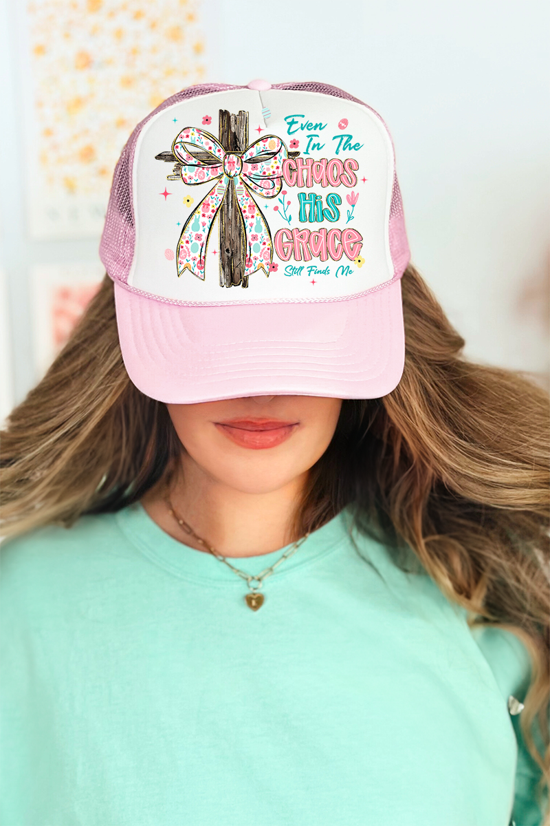 In The Chaos Coquette Cross Otto Foam Front Trucker Hat