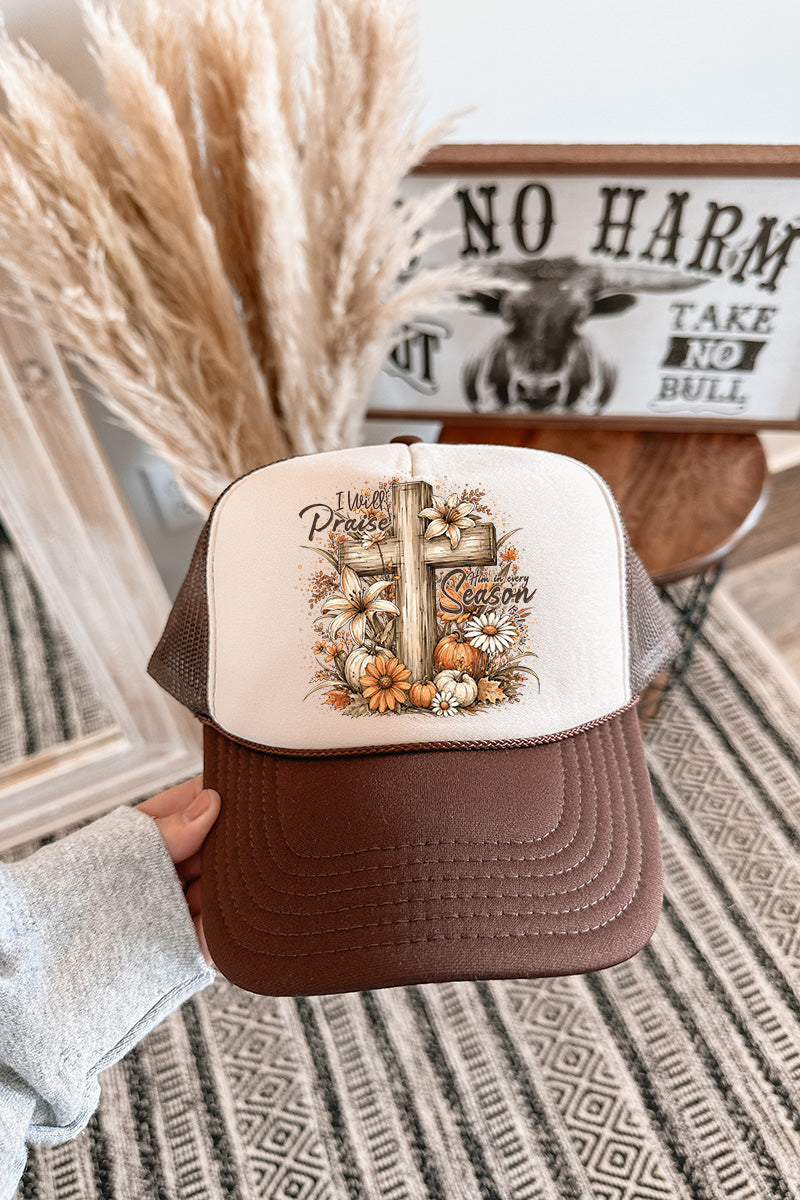 Harvest Praise Cross Otto Foam Front Trucker Hat