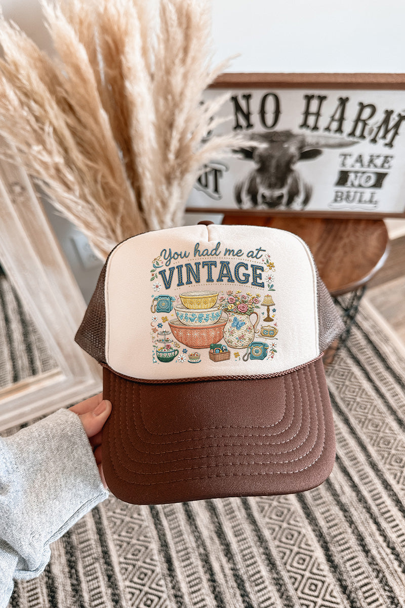 Vintage Threaded Treasures Otto Foam Front Trucker Hat