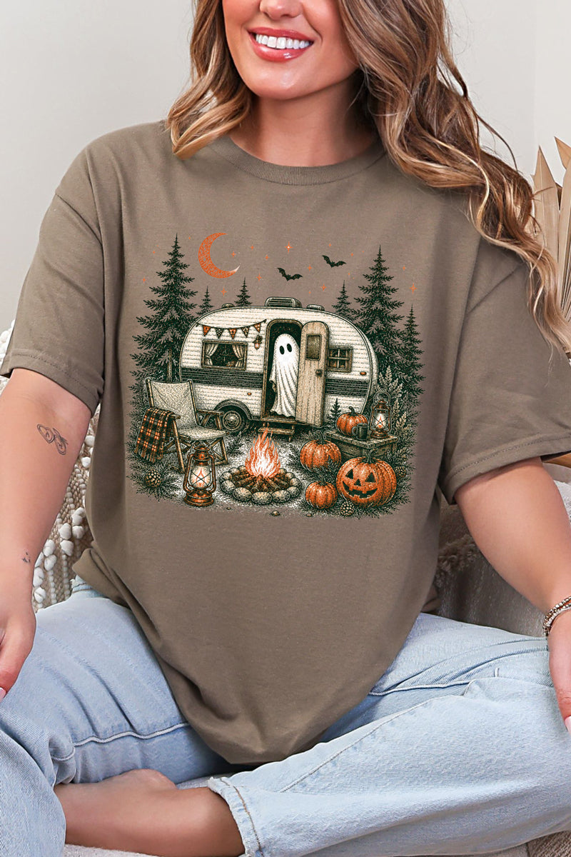 Spooky Campfire Night Short Sleeve Relaxed Fit T-Shirt