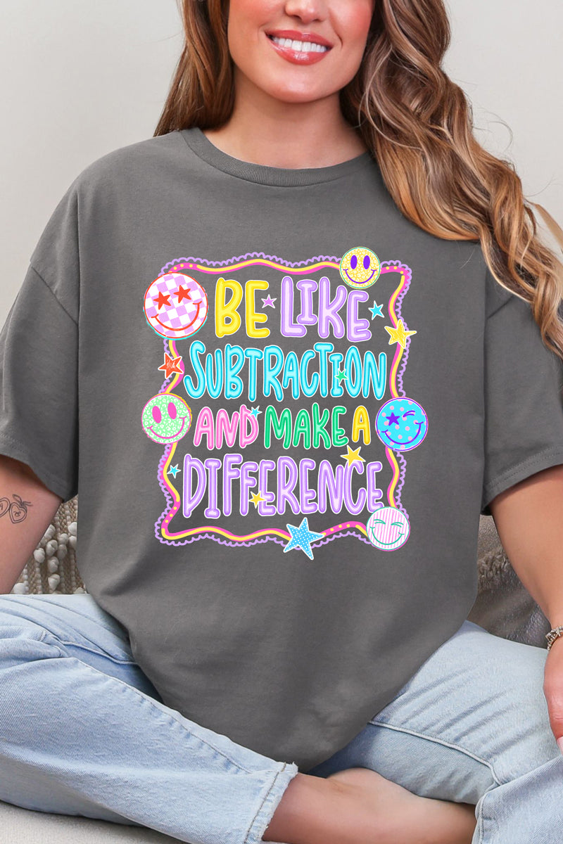 Playful Be Like Subtraction Short Sleeve Relaxed Fit T-Shirt