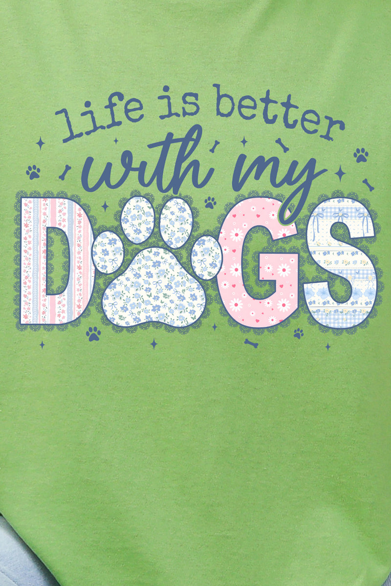 With My Dogs Floral Reverie Short Sleeve Relaxed Fit T-Shirt