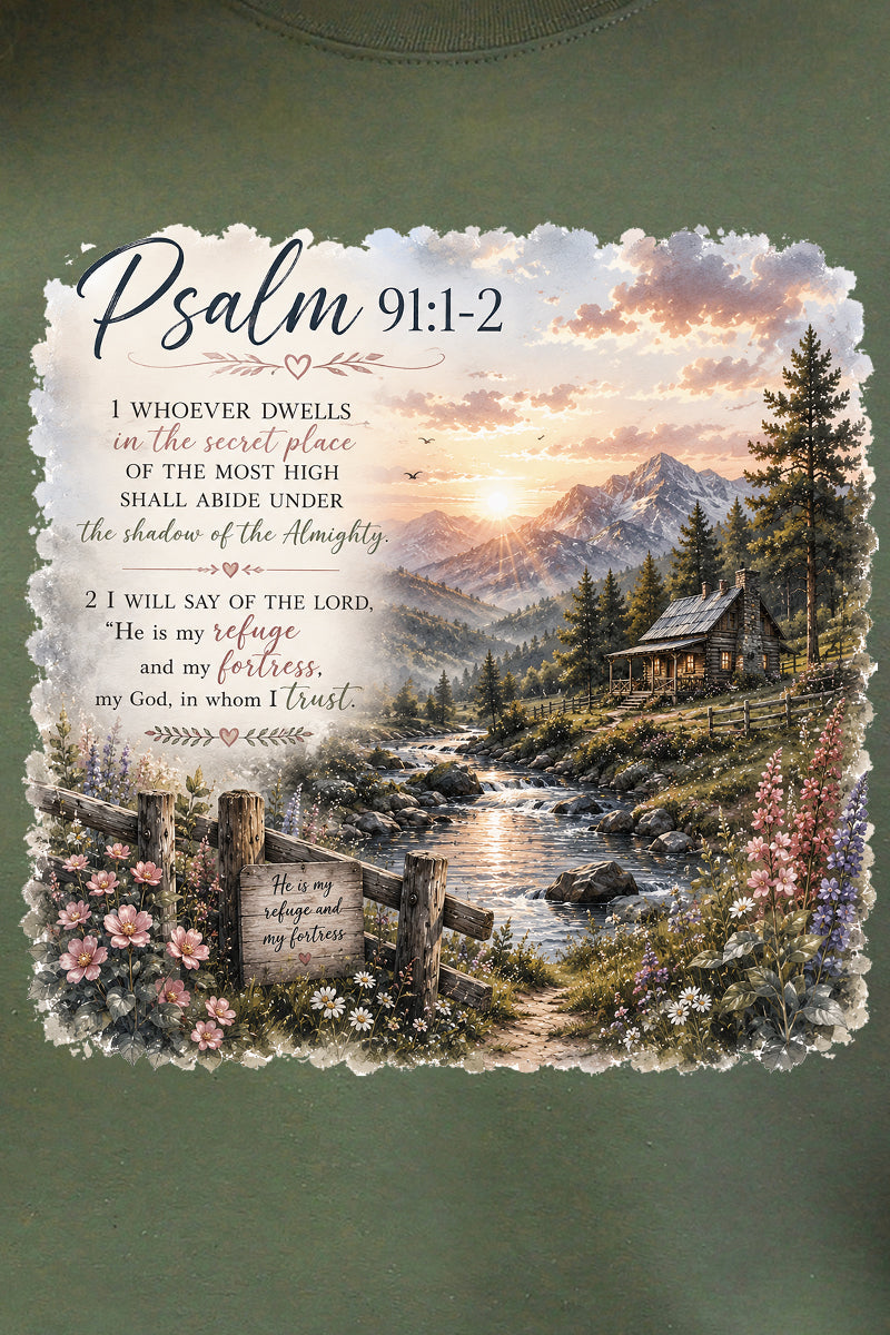 Scenic Psalm 91 Short Sleeve Relaxed Fit T-Shirt