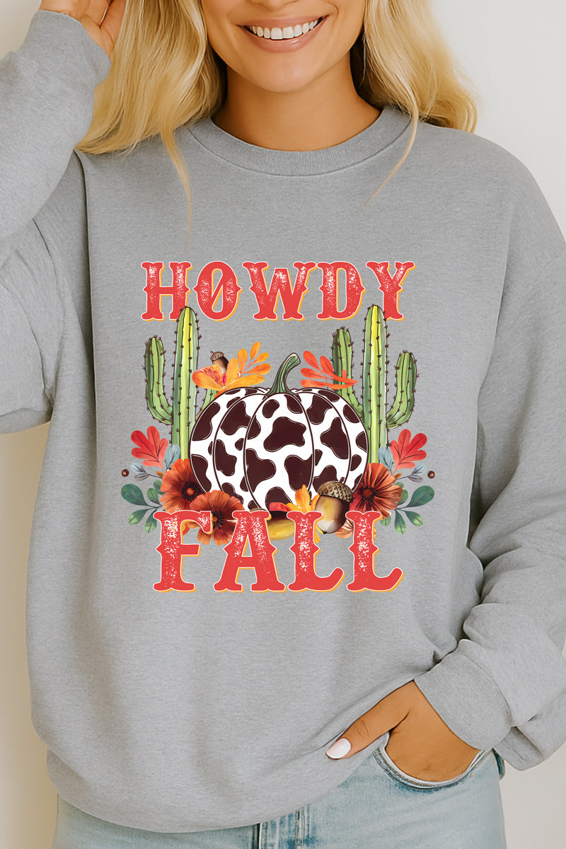 Desert Howdy Fall Heavy Cotton Long Sleeve Adult T-Shirt