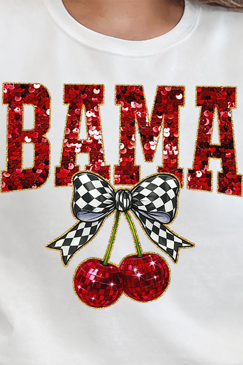 Faux Sequin Cherry Bama Ready To Press DTF Transfer