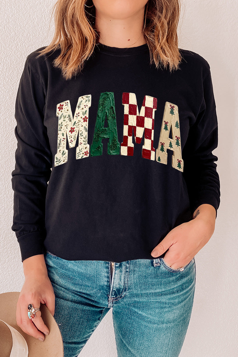 Merry Mama Mix Comfort Colors Heavyweight Long T-Shirt