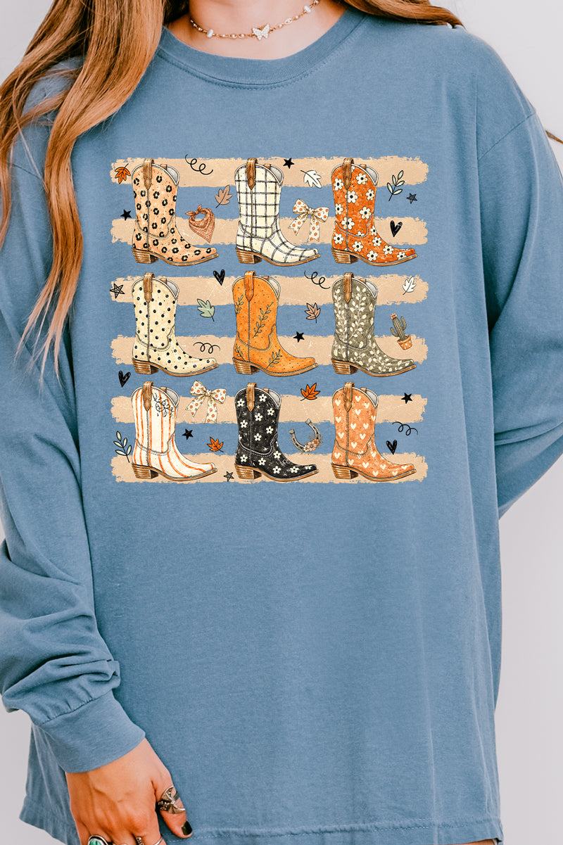 Kickin' Up Autumn Comfort Colors Heavyweight Long Sleeve T-Shirt