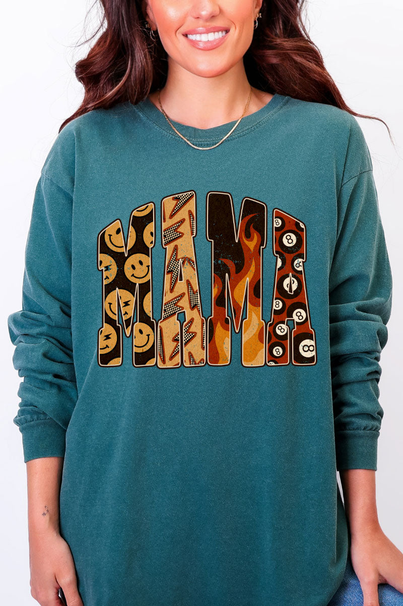 Mama Remix Comfort Colors Heavyweight Long Sleeve T-Shirt