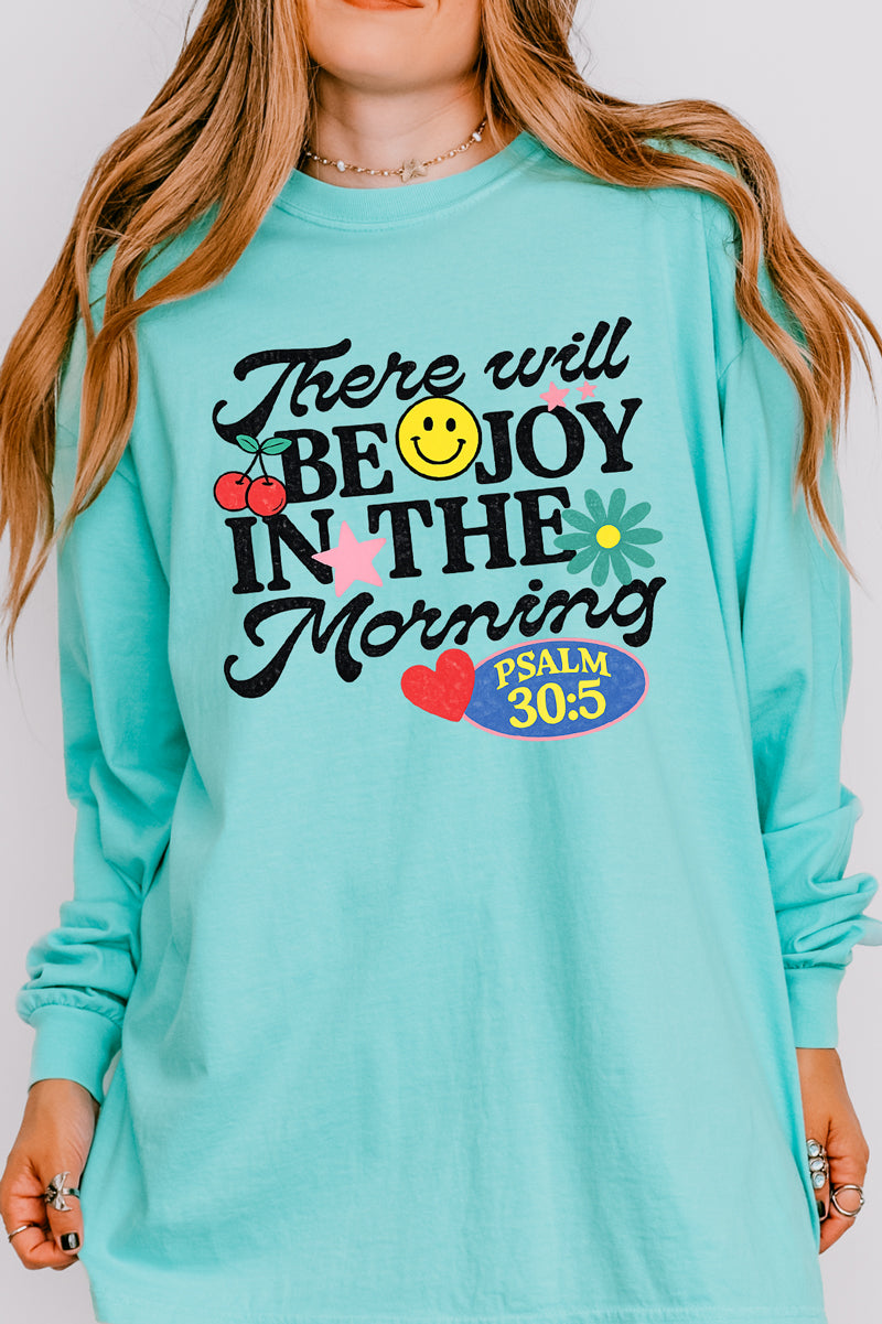 Joy In The Morning Comfort Colors Heavyweight Long T-Shirt