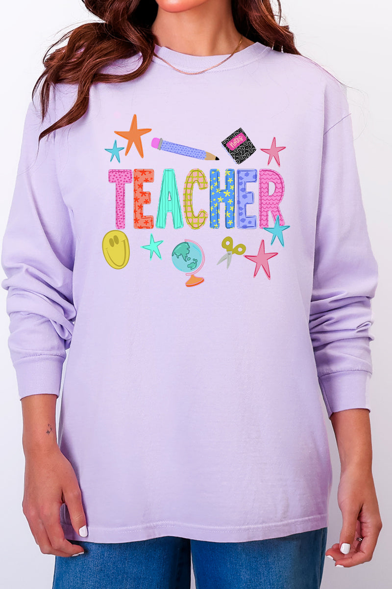 Classroom Charm Comfort Colors Heavyweight Long Sleeve T-Shirt