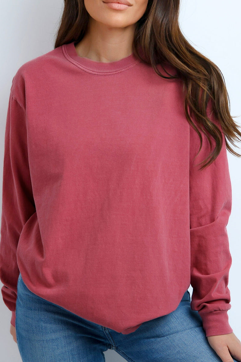 Shades of Red/Orange Comfort Colors Long Sleeve T-Shirt