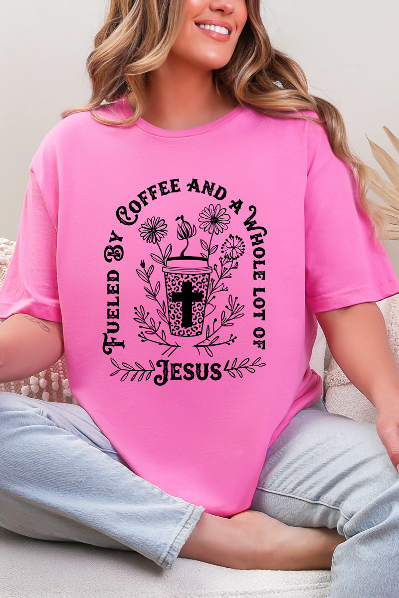 Black Coffee And A Whole Lotta Jesus Softstyle Adult T-Shirt