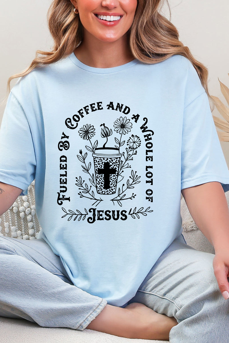 Black Coffee And A Whole Lotta Jesus Softstyle Adult T-Shirt
