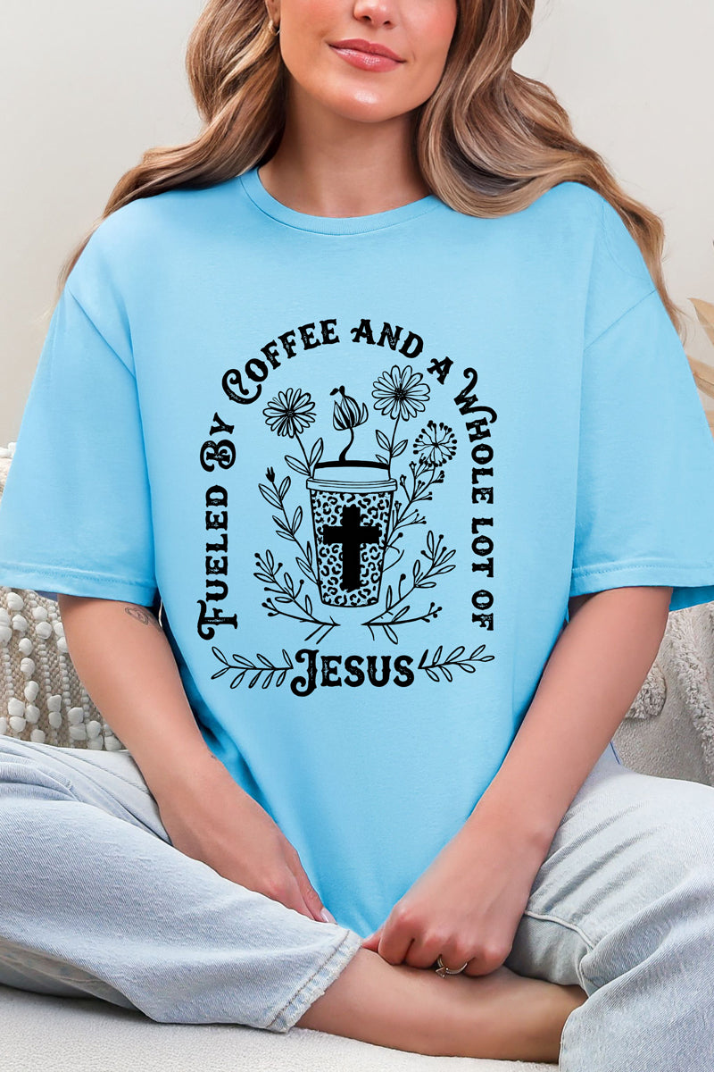 Black Coffee And A Whole Lotta Jesus Softstyle Adult T-Shirt