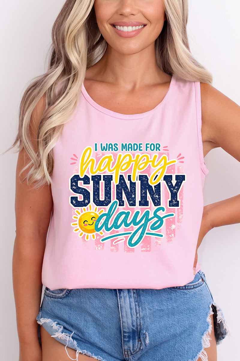 Made For Sunny Days Comfort Colors Cotton Tank Top