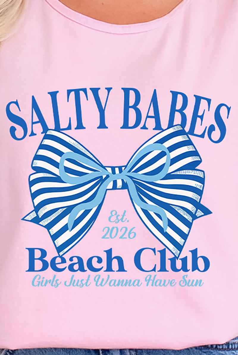 Blue Salty Babes Comfort Colors Cotton Tank Top