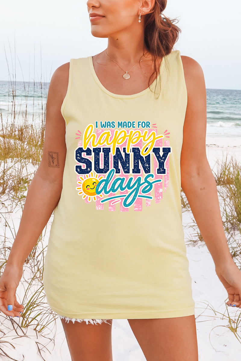 Made For Sunny Days Comfort Colors Cotton Tank Top