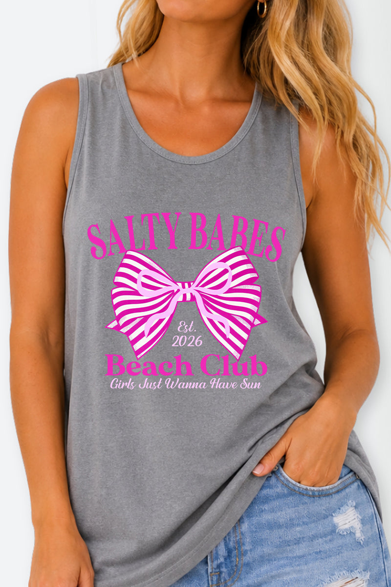 Pink Salty Babes Comfort Colors Cotton Tank Top