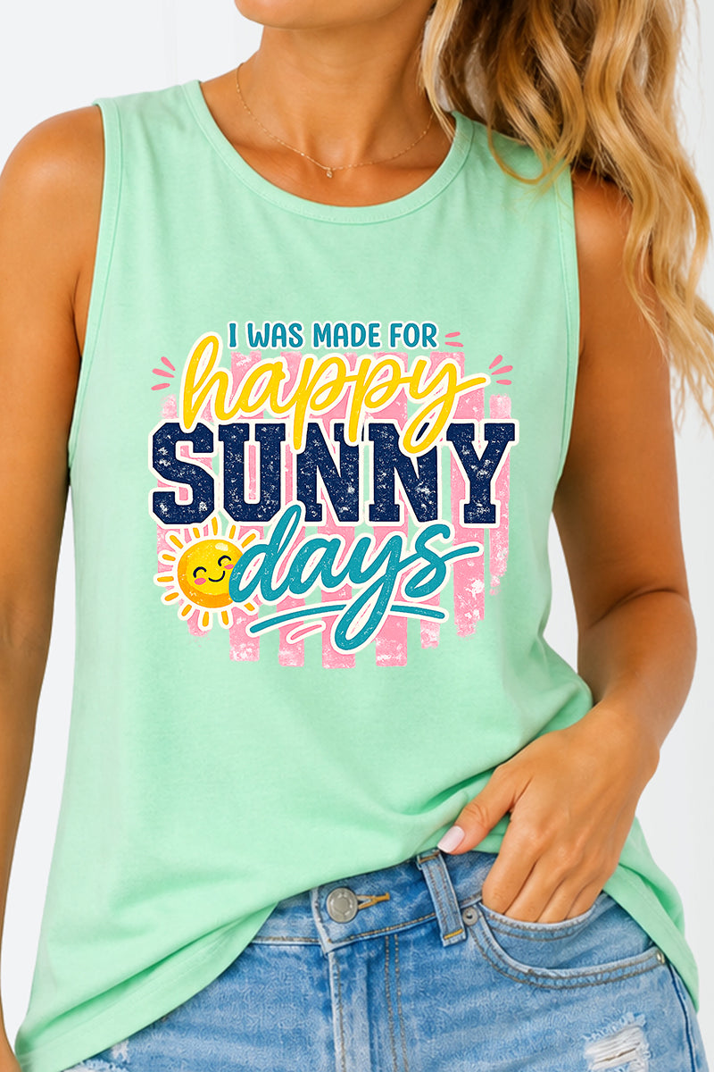 Made For Sunny Days Comfort Colors Cotton Tank Top